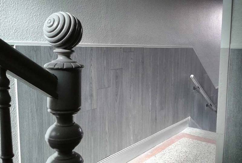 Reprise de peinture sur bardage intérieur à Molsheim